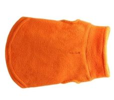 Hundepullover S orange ohne Ärmel fleece 24 cm Rückenlänge