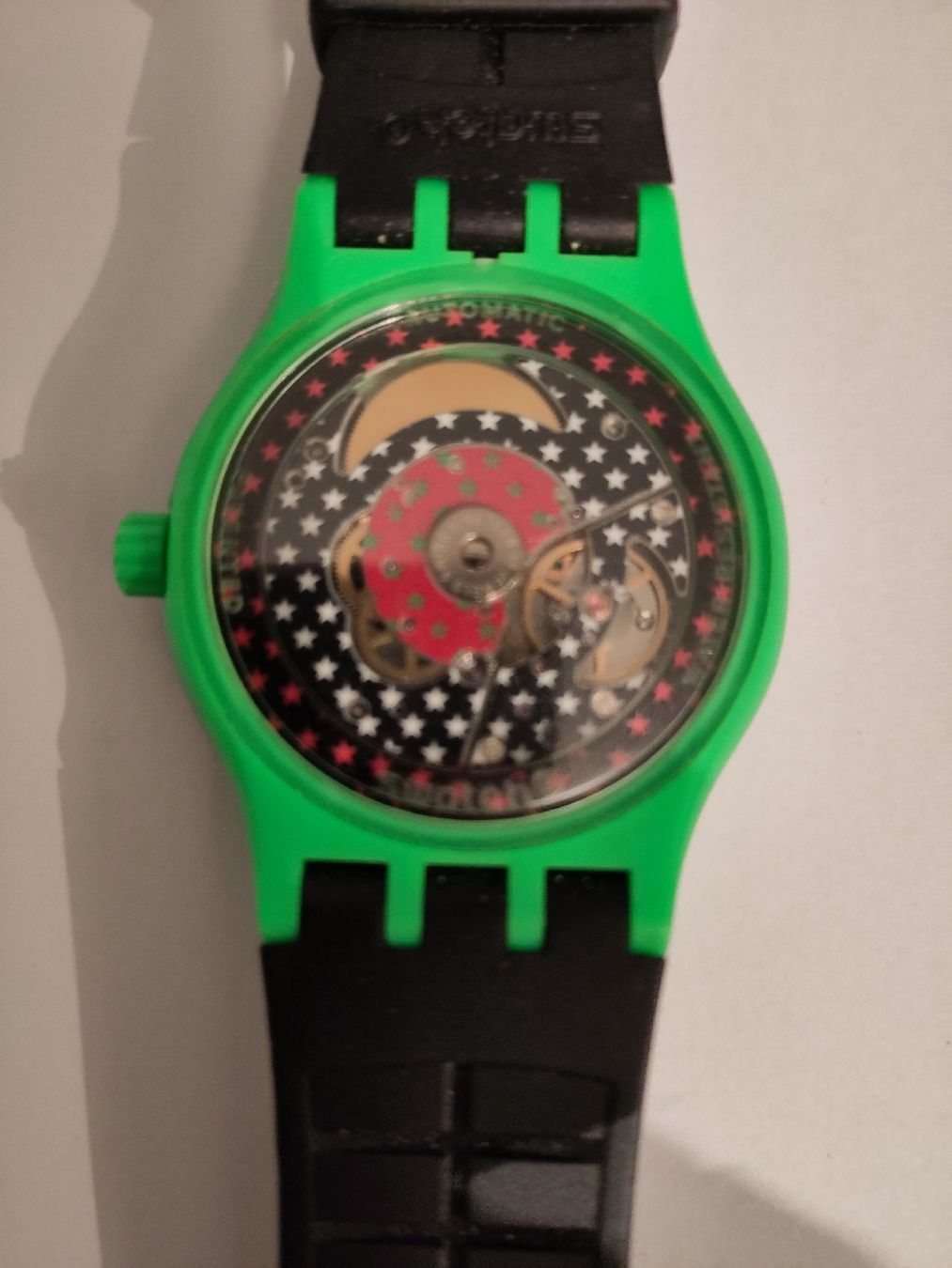 Swatch Orologi: Swatch Automatic Uhr GRÜN-SCHWARZ mit Datum, ein Klassiker! – Usato da Höri venduto da Samsa9 1