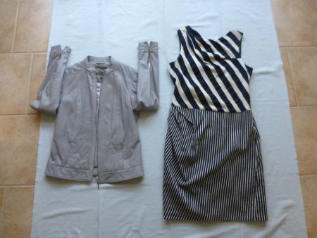 Kleid Emporio Armani/ Jacke J.J. Benson/echtes Leder