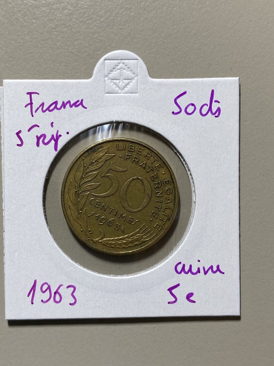 Alle Münzen: France - 50 centimes - 1963 – Gebraucht aus Payerne von Mike1682