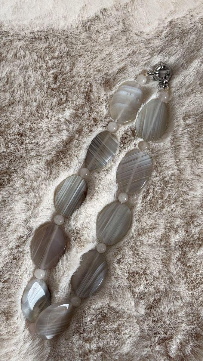 Catenine: Collier en agate et quartz rose. – Usato da Delemont venduto da ann_ftj8 4