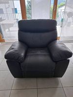 Ledersessel schwarz mit Relaxfunktion gebraucht Zustand