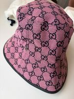 Authentic Gucci Bucket Hat Pink GG Canvas Size L Used