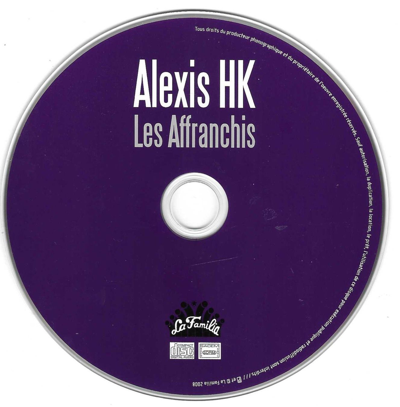 CD: ALEXIS HK  -  LES AFFRANCHIS – Usato da Bex venduto da Giorgiob 2