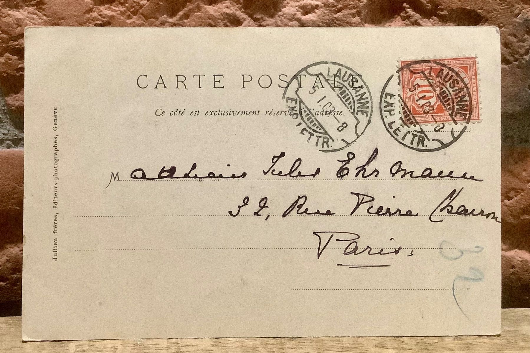 Ansichtskarten: 1903 - LE QUAI à OUCHY - Lausanne – Gebraucht aus Root von ENGLAND-TREASURES 2