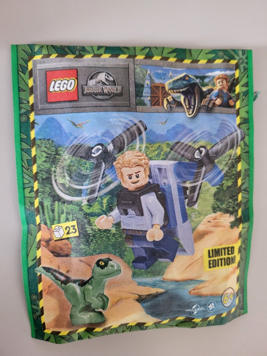 Lego Giocattoli: LEGO Jurassic World Owen mit Jetpack – Nuovo e nell'imballaggio originale da Kestenholz venduto da modano47