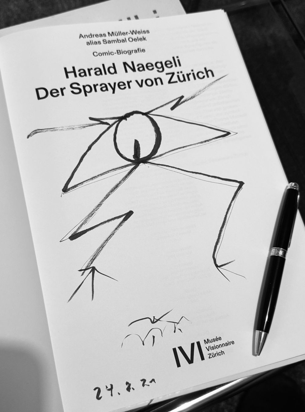 Dipinti: Original Harald Naegeli Kunstwerk – Usato da Zürich venduto da WKND93 1