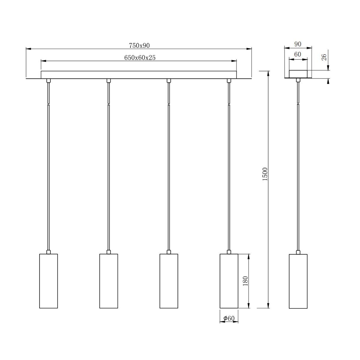 Lampadari & plafoniere: Hängeleuchte, Silber, 150 cm Höhe – Nuovo (secondo la descrizione) da Kreuzlingen venduto da Smart-Light 8