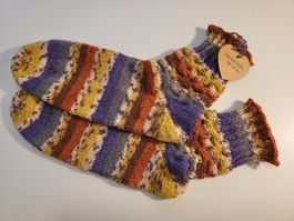 Handgestrickte feine Socken,  75% Wolle superwasch Gr. 39/40
