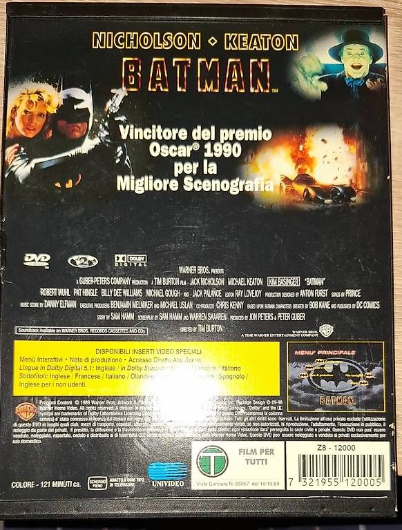 Tutti i DVDs: BATMAN DVD - 1990 VERSION – Usato da RENNAZ venduto da Tefkad 3
