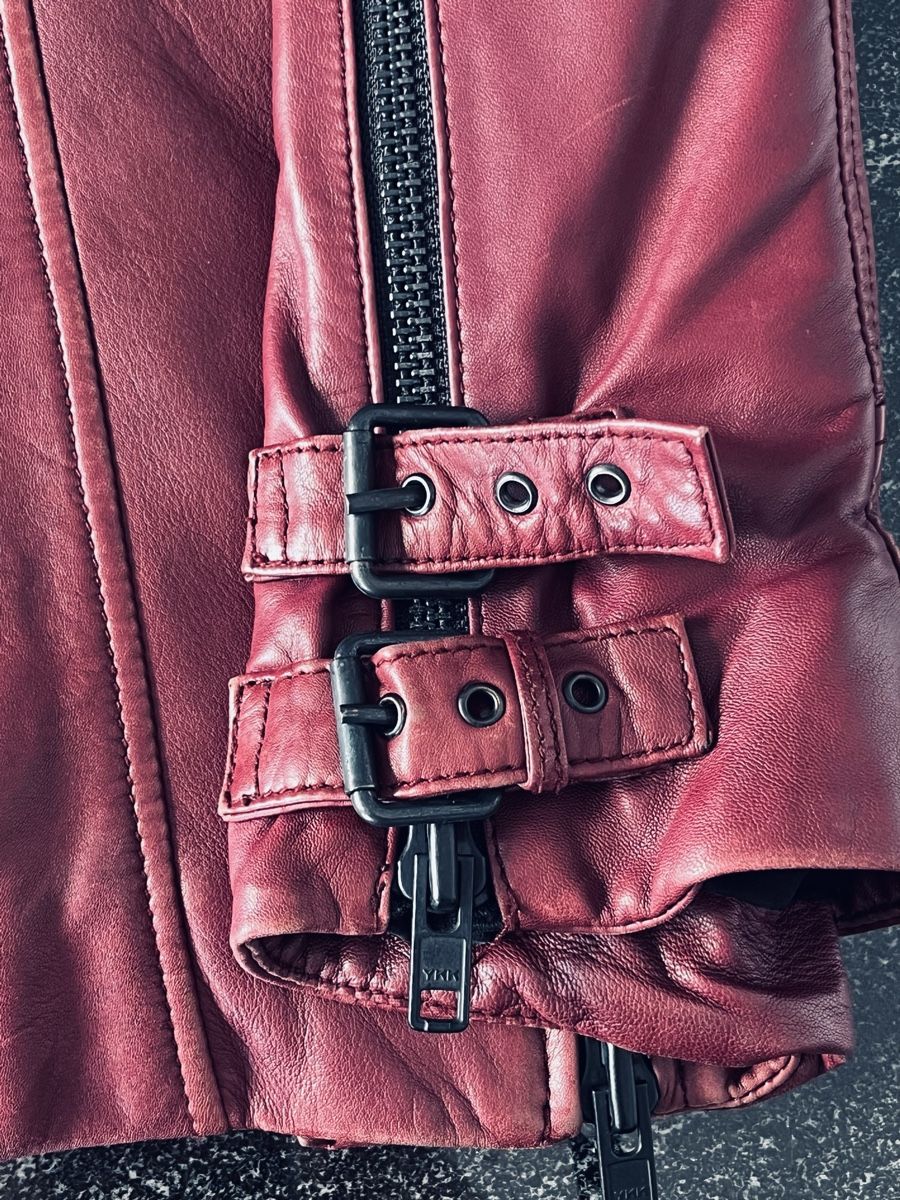Giacche: Damen Bikerjacke Leder, Grösse S - Farbe Plum – Usato da Neuhausen venduto da Ann.Drea 4