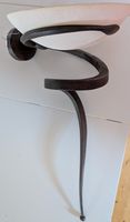 Wandleuchte Metall braun mit Glasschirm