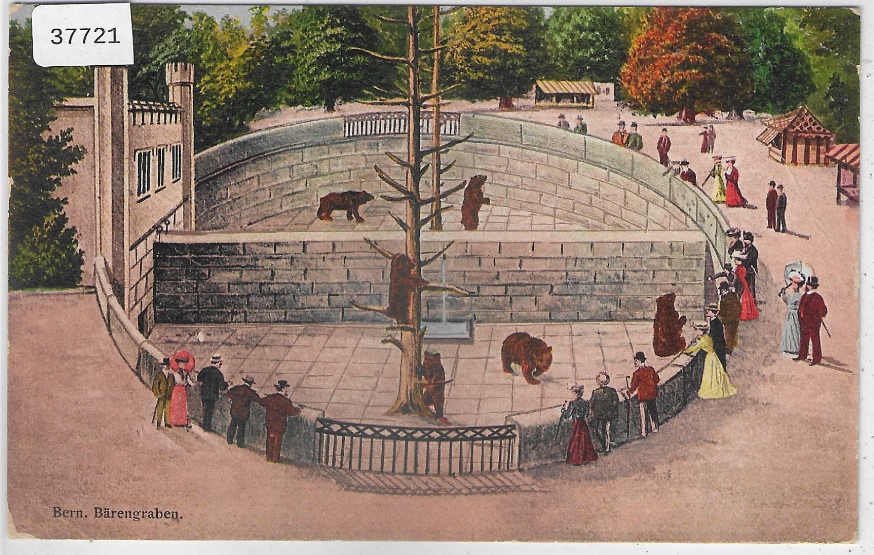 Cartoline postali: Bern - Bärengraben - animee - Litho – Usato da Ettingen venduto da Kartenplanet