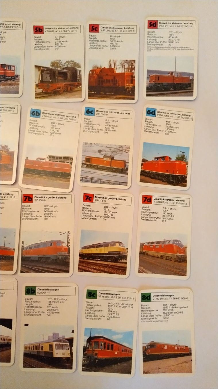 Giochi: Eisenbahn Quartett / Diesel- und E-Loks / 32 Karten – Usato da Bellach venduto da JingleJerry 4