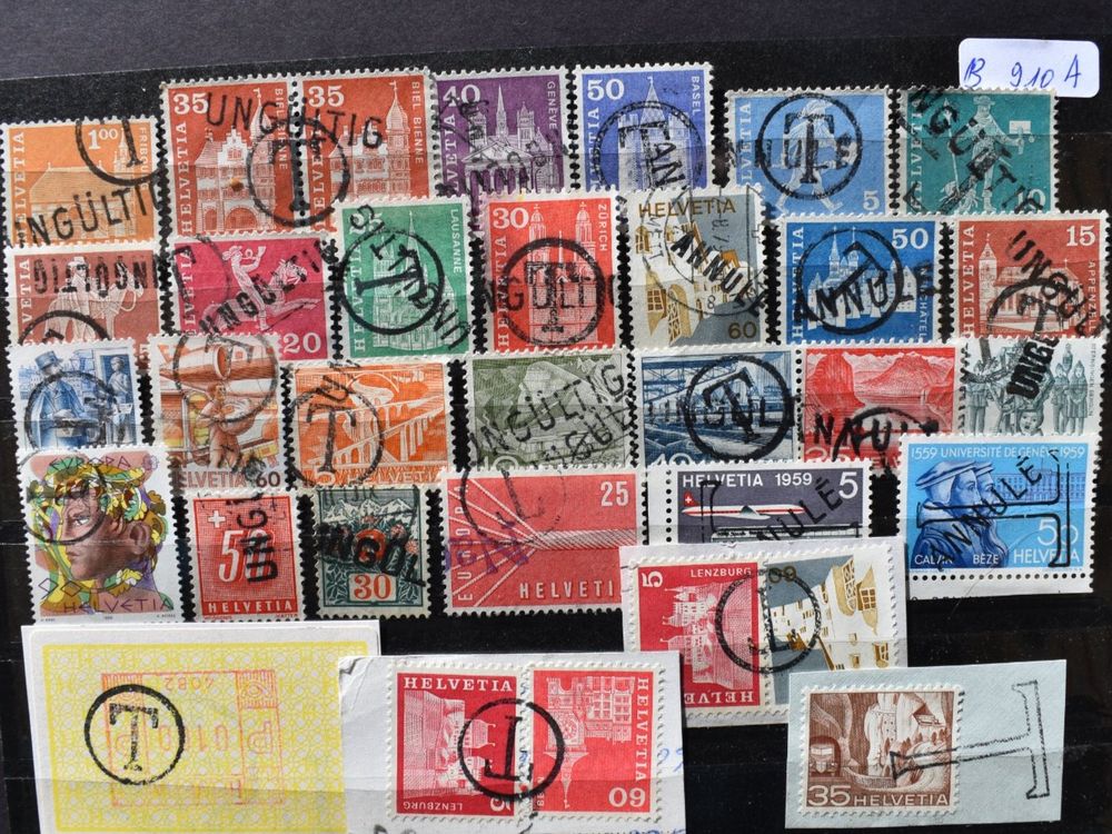 Kleine Strafporto Sammlung mit T Stempeln B 910 A (Gebraucht) in ...