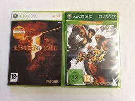Street Fighter 4 & Resident Evil 5 XBox 360 Games