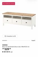 Meuble TV HEMNES blanc, 148x47x57 cm, occasion