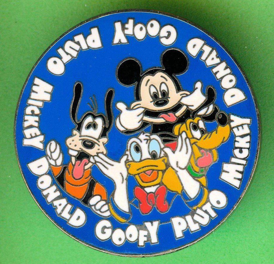 Disney Placchette & Badge: Disney   MICKEY  DONALD  GOOFY  PLUTO – Usato da Winterthur venduto da Sammleroase