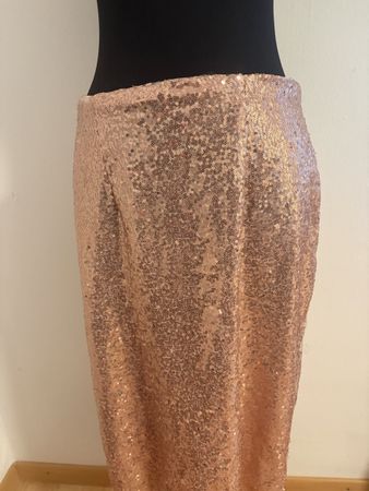 Pailletten Rock Rosegold Gr XL
