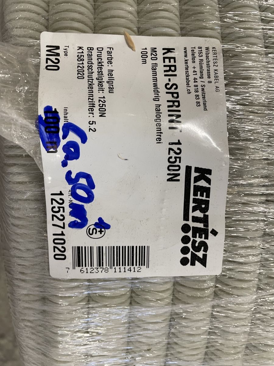 Kabel: Installations Stromer Flexrohr M20 + M25 – Neu und originalverpackt aus Meisterschwanden von  5
