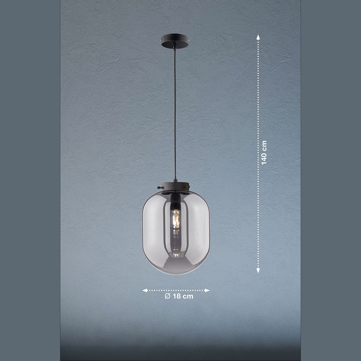 Lampadari & plafoniere: Pendelleuchte, Schwarz, 18 cm Ø, IP20 – Nuovo (secondo la descrizione) da Kreuzlingen venduto da Smart-Light 2