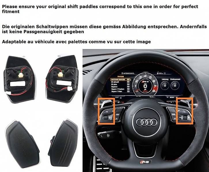 Audi Toutes les pièces auto: Extensions de palettes carbon pour Audi RS – Neuf avec emballage d'origine à Vuisternens-Romont par soa_ggr9 1