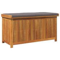 Boîte à coussins d'extérieur 113x50x60,5cm bois massif d'aca