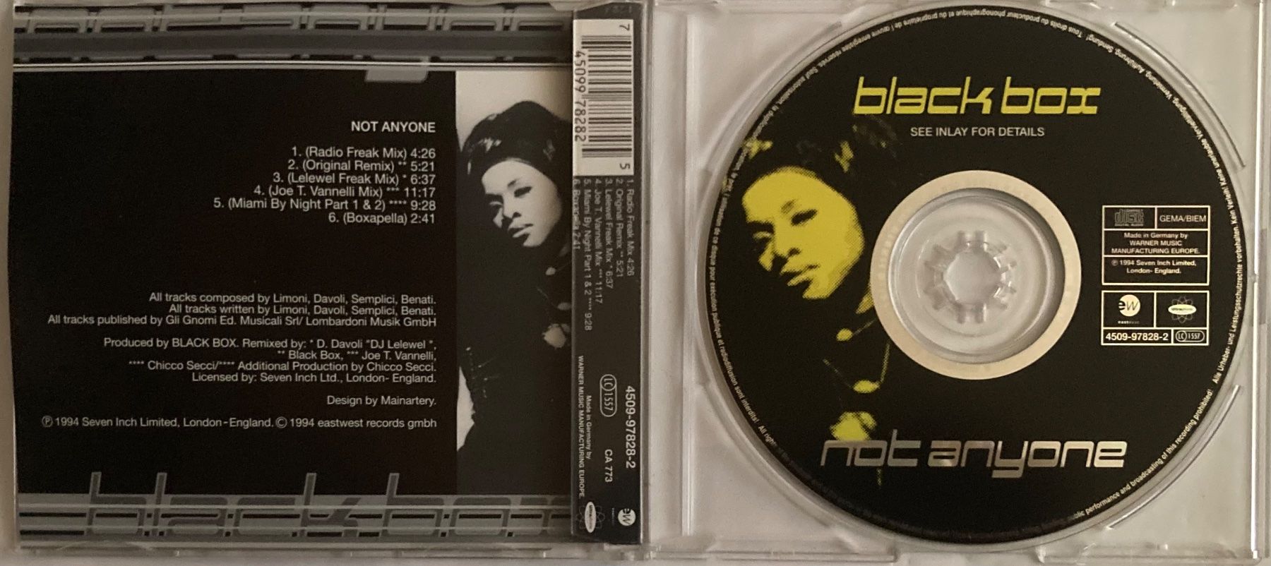 CD: BLACK BOX - NOT ANYONE – Usato da Poliez-Pittet venduto da Newtown-Records 1