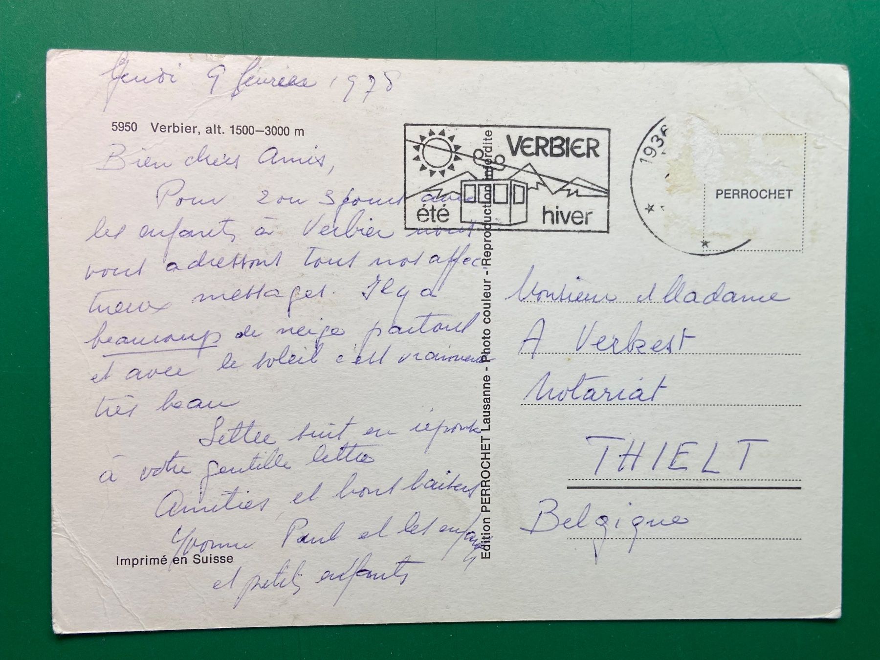 Cartes postales: Verbier – D'occasion à Steg VS par _vinci_ 1