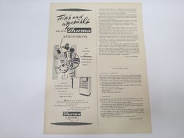 Orig. Werbung 1951, Therma Kühlschrank