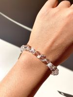 Natürlicher glasklarer Bergkrist Edelstein Armband