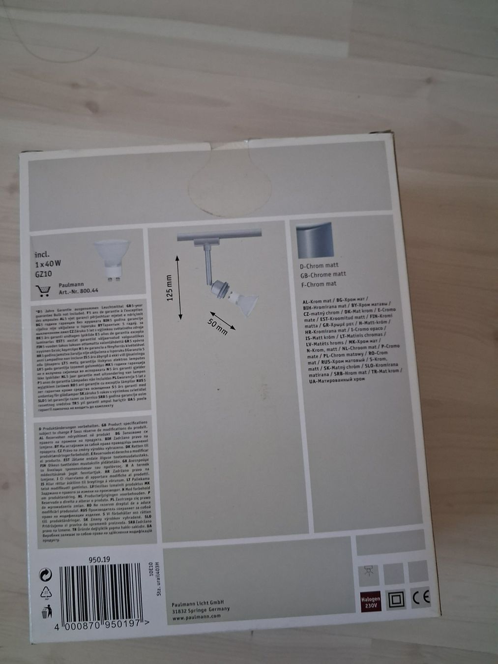 Paulmann Kronleuchter & Deckenlampen: SPOT LAMPE PAULMANN SYSTEM 40 WATT HALOGEN – Neu und originalverpackt aus langnau von Santos1411 1