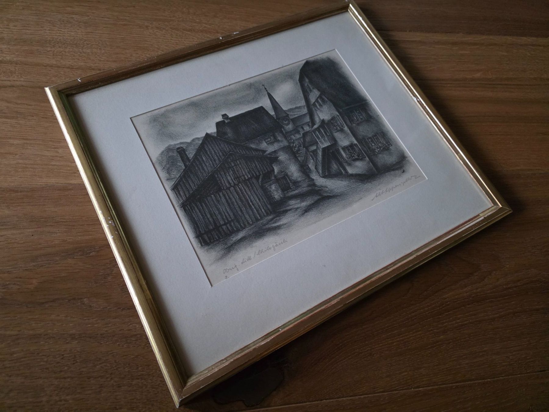Grafiken & Lithographien: Litho Chilegässli in Goldrahmen – Gebraucht aus Walterswil BE von Lonitti 5
