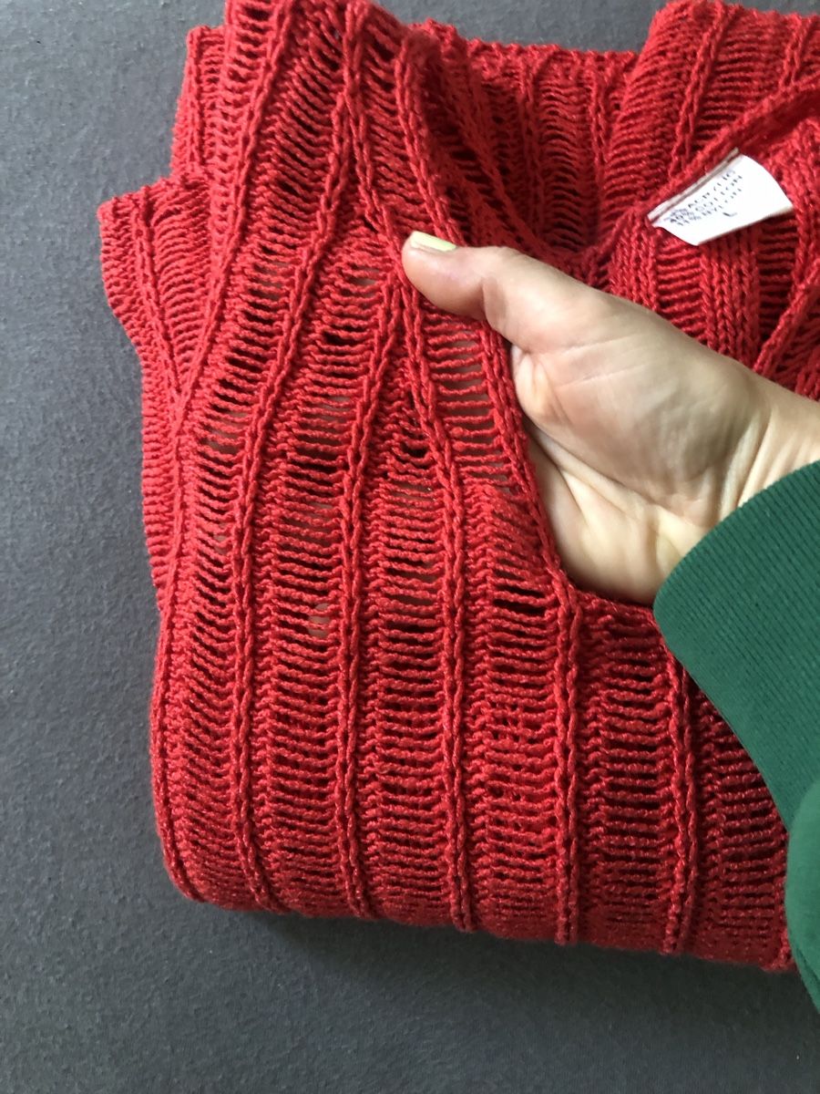 Pullover & Sweatshirts: Vintage Sommer Strickpullover rot, Gr. L – Gebraucht aus Zürich von ingelish 3