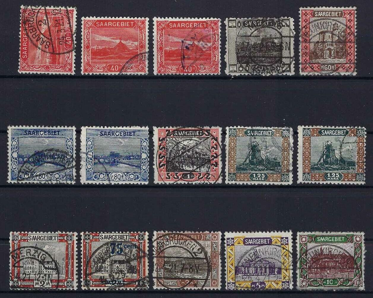 Tutti i francobolli: Briefmarken aus dem Saargebiet 1921 gest. – Usato da Hitzkirch venduto da walti1959