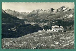 Muottas Muragl, Hotel Muottas Kulm,1946, gelaufen