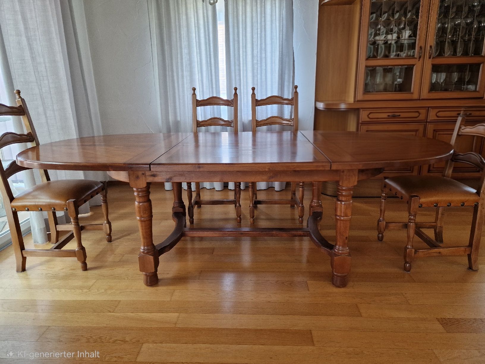 Set de table et chaises: Massiver rustikaler Esstisch mit 6 Stühlen aus Holz – D'occasion à Grosshöchstetten par Tatj0
