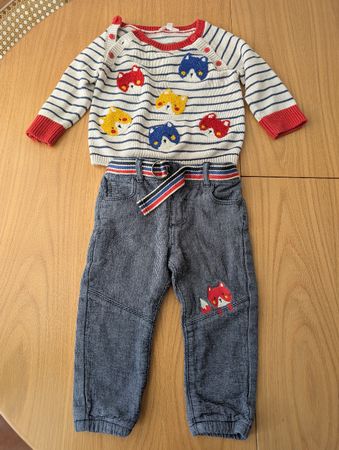 Du Pareil au Même Set Gr. 80/86, Hose + Pullover