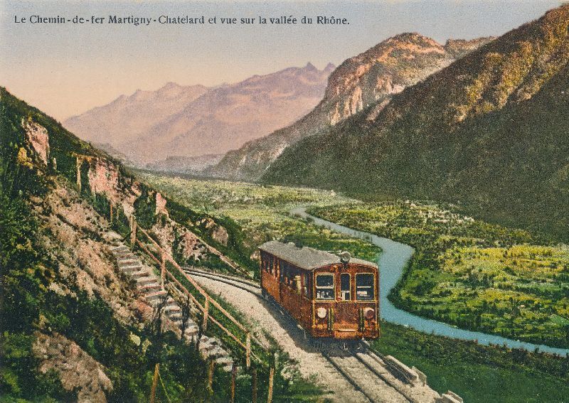 Cartes postales: Martigny - le chemin Train Bahn + c1910 – D'occasion à Emmenbrücke par teestube