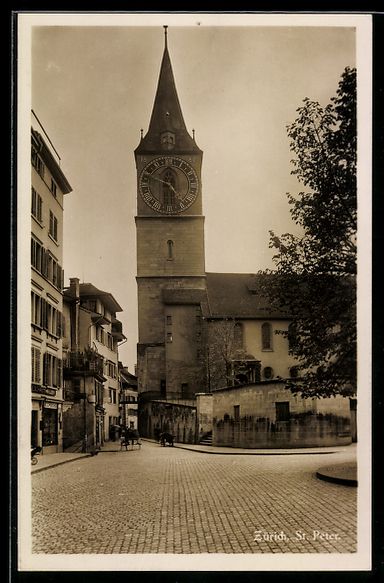 Cartoline postali: AK Zürich, St. Peter – Usato da Berlin venduto da bartko-reher