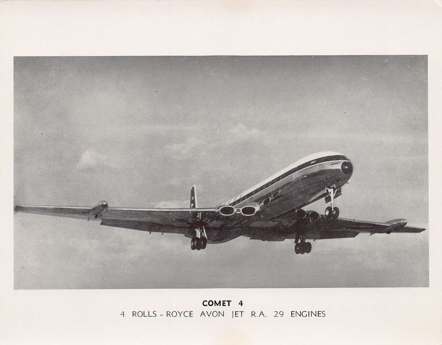 Cartoline postali: Comet 4 - 4 Rolls Royce Avon Jet R.A. 29 Engines – Usato da Frauenfeld venduto da POML