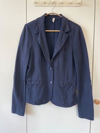 Bequemer Baumwoll-Jersey-Blazer Blau Gr. M