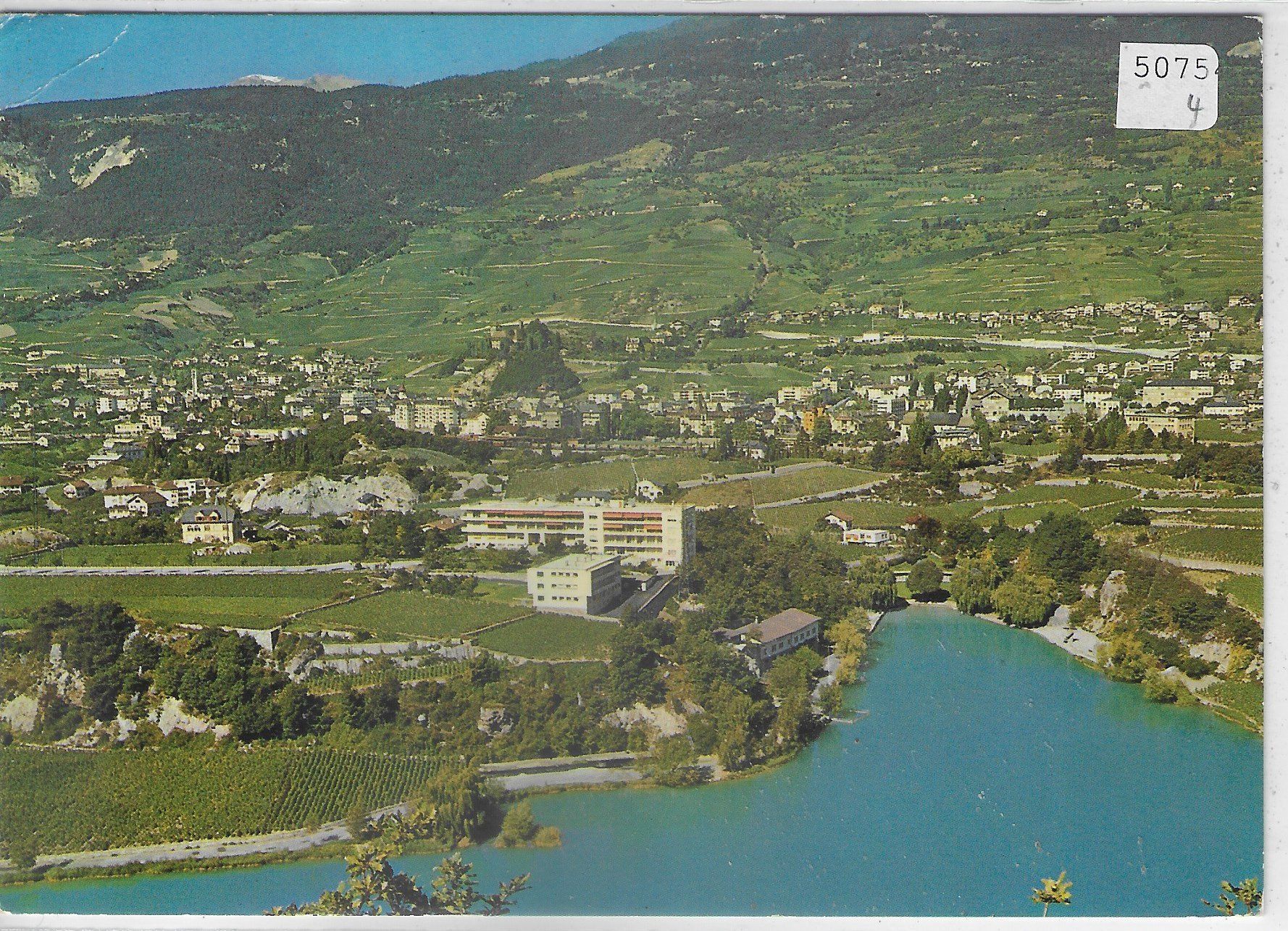 Ansichtskarten: Sierre VS et le lac de Geronde – Gebraucht aus Ettingen von Kartenplanet