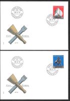 2 FDC 556 - 557 Serie Einzelmarken Europamarken ET 28.3.1974