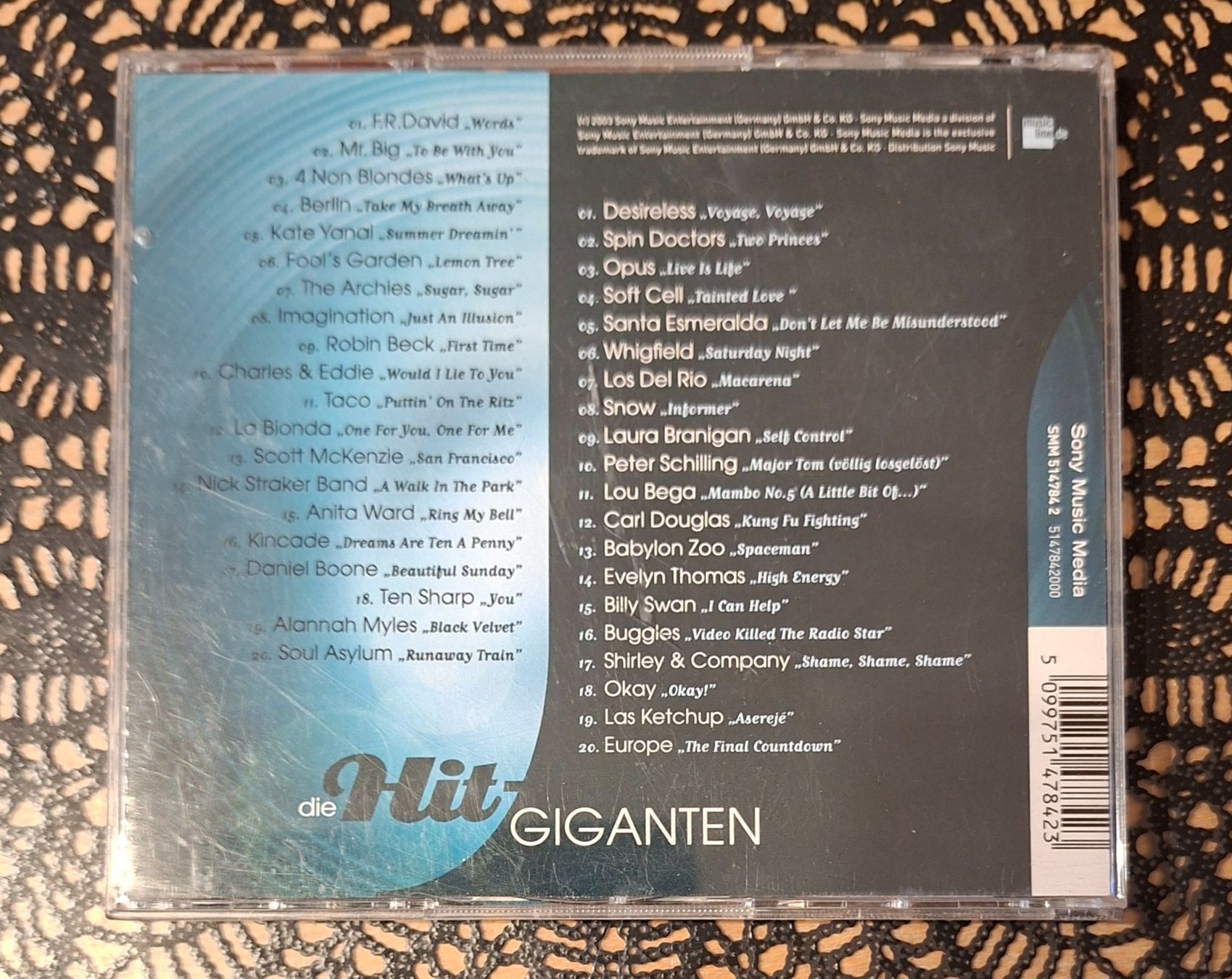 CD: Die Hit Giganten - Die Hit Giganten, 2CD Compilation 2005 – Usato da Schönenberg TG venduto da breiti12 1