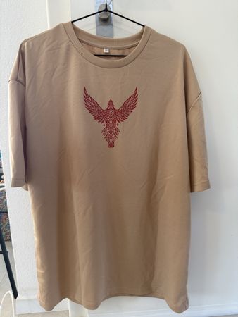 T-shirt beige imprimé style viking taille L neuf