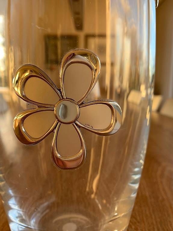 Vasi & Recipienti: Glas Vase mit Silber Details – Usato da Riehen venduto da babba1958 1