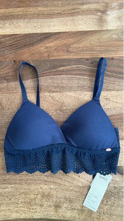 Skiny BH, Dunkelblau, Grösse 42 A/B, Neu mit Spitze