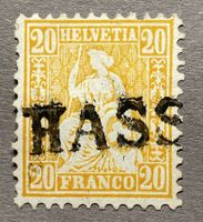 32 Stabstempel HASSLI LU. Geprüft und sign. Moser