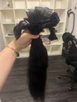 Tape Extensions Echthaar Remo schwarz gebraucht 60cm